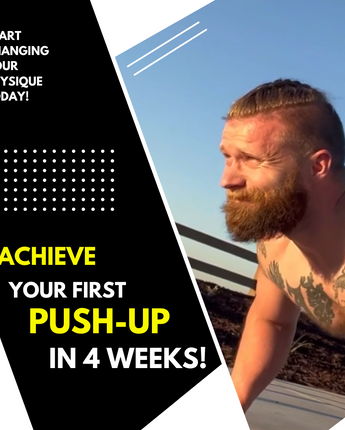 How to do Push Ups for beginners! - 4 Weeks Beginner Calisthenics "First Push-Up" E-Book, Front Packet