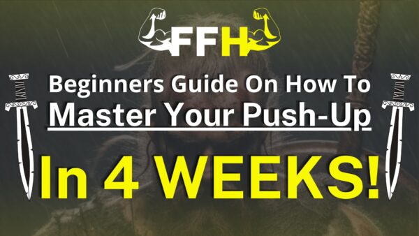 4 Weeks Beginner Calisthenics First Push-Up E-Book Cover Fitfrhome-fitness-coaching-online-fitness-coach-1-on-1-coaching-pdf-training-plans-calisthenics-gym-workouts-united-states